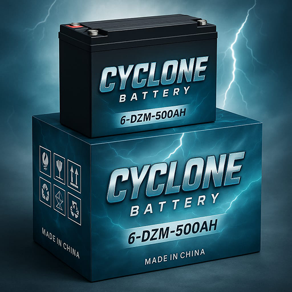 Cyclone 6-DZM-500AH 12V 500AH Heavy-Duty Dry Battery