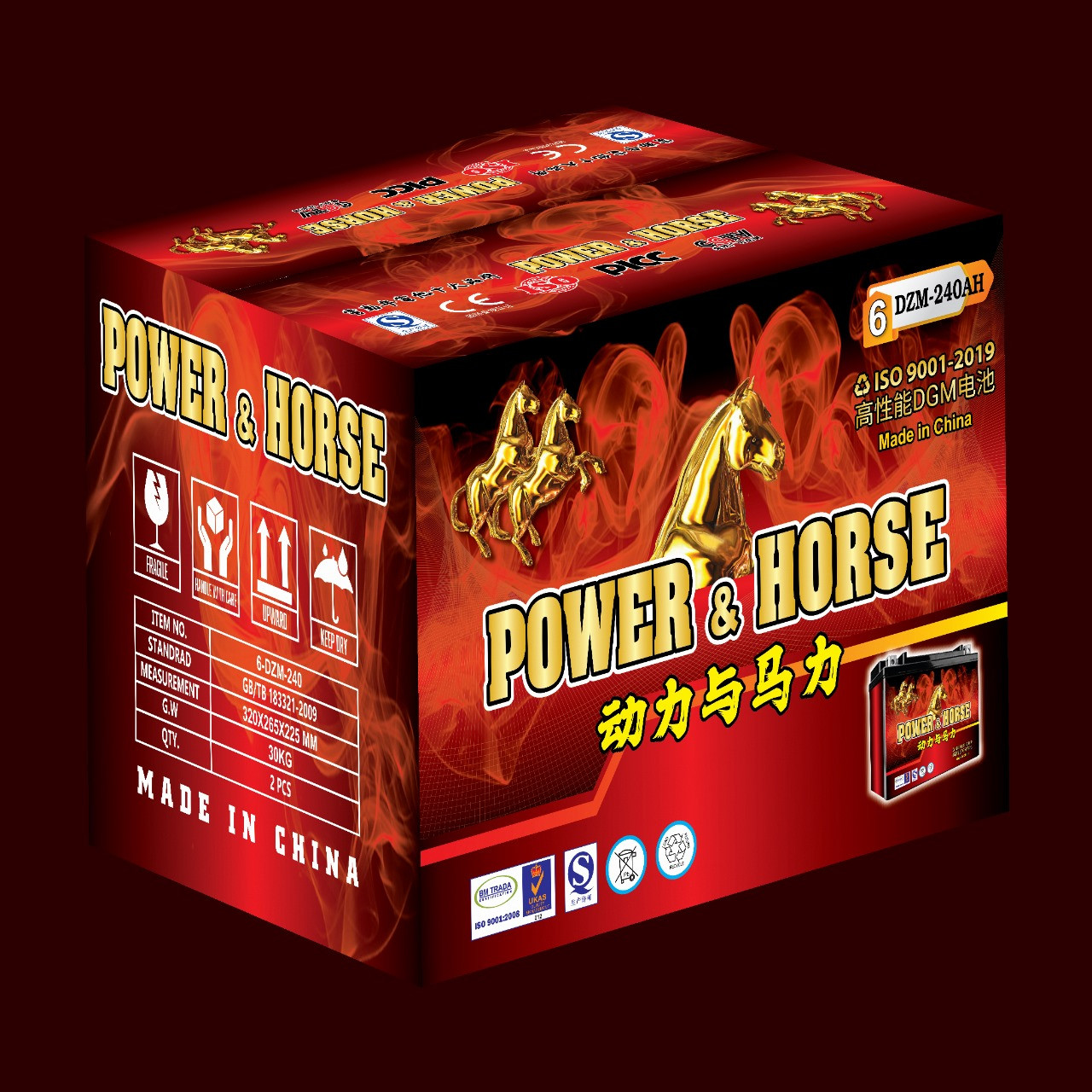 Power & Horse 6-DZM-240AH UPS Battery